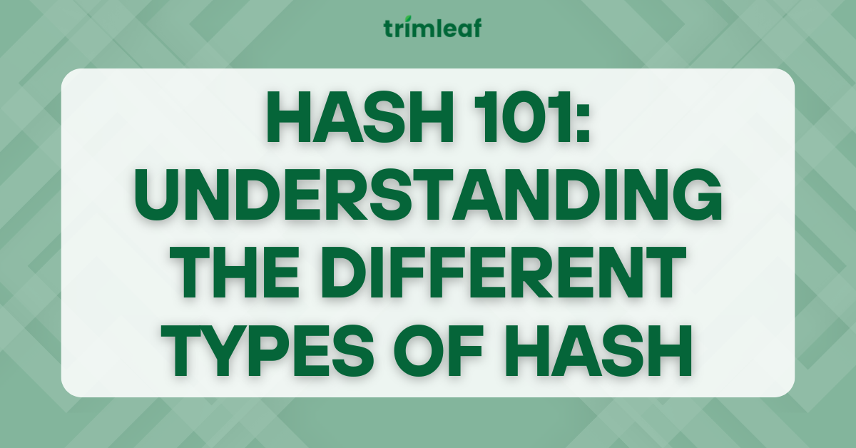 Hash 101 Understanding the Different Types of Hash