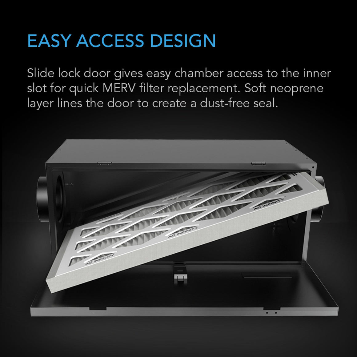 AC Infinity AC Infinity 4" High Efficacy Air Filter Box Easy Access