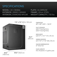 AC Infinity AC Infinity Cloudlab 866 5' x 5' x 6'8