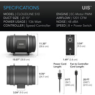 AC Infinity AC Infinity Cloudline S10 Inline Fan System