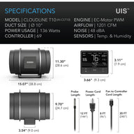 AC Infinity AC Infinity Cloudline T10 Inline Fan System
