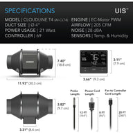 AC Infinity AC Infinity Cloudline T4 Inline Fan System