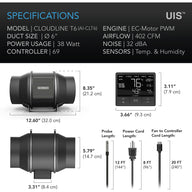 AC Infinity AC Infinity Cloudline T6 Inline Fan System