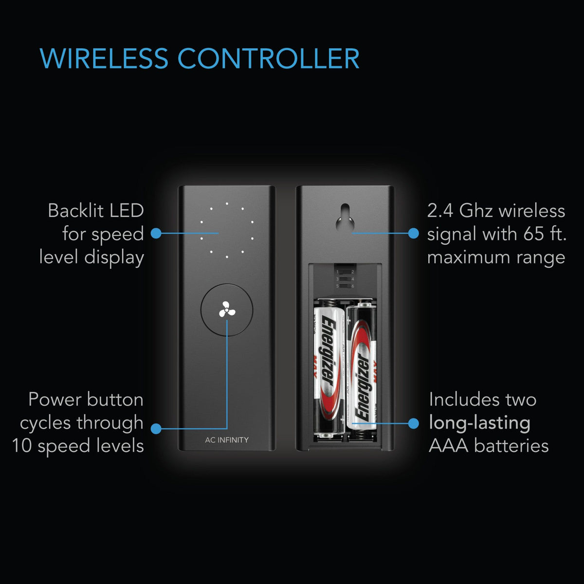 AC Infinity Controller 63 - draadloze ventilatorcontroller met 10 AC Infinity Controller 63 - draadloze ventilatorcontroller met 10
