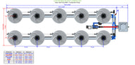 Alien Hydroponics V-System DWC - 10 Pot 2 Row
