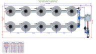 Alien Hydroponics V-System DWC - 10 Pot 2 Row