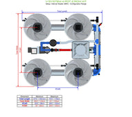 Alien Hydroponics V-System DWC - 4 Pot 2 Row