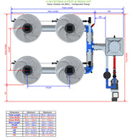 Alien Hydroponics V-System DWC - 4 Pot 2 Row