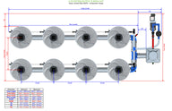 Alien Hydroponics V-System DWC - 8 Pot 2 Row