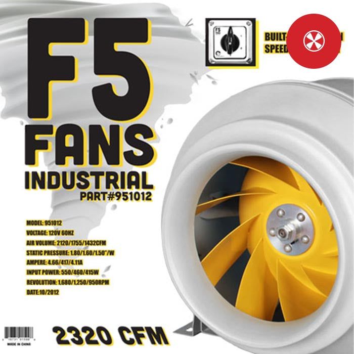 F5 Fans 12" Industrial Inline Fan