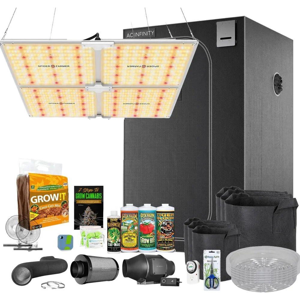 Happy Hydro Happy Hydro Beginner Complete Coco Grow Tent Kit | Spider Farmer SF4000 | 3' x 3'