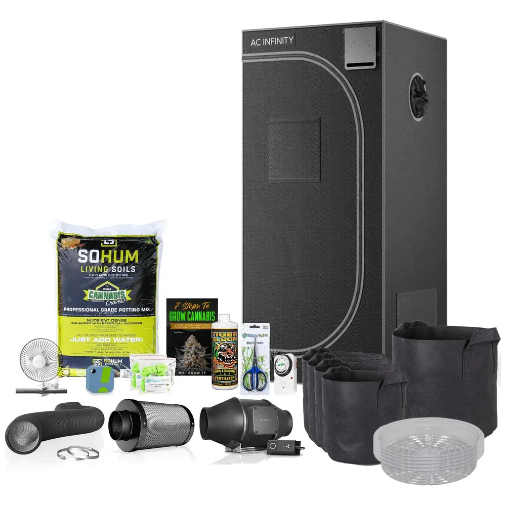 Happy Hydro Happy Hydro Beginner Grow Tent Kit | Without Grow Light | 2’ x 2’
