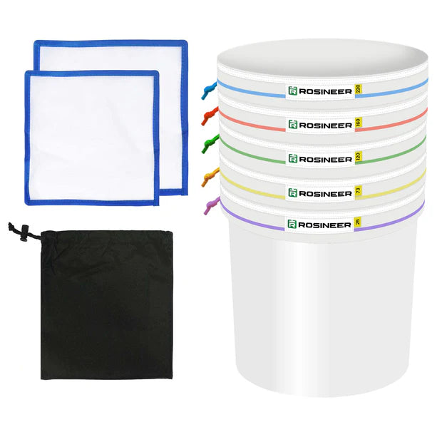 Rosineer Ice Bubble Hash Extraction Filter Bags Set All Mesh Bags / 5 Gallon