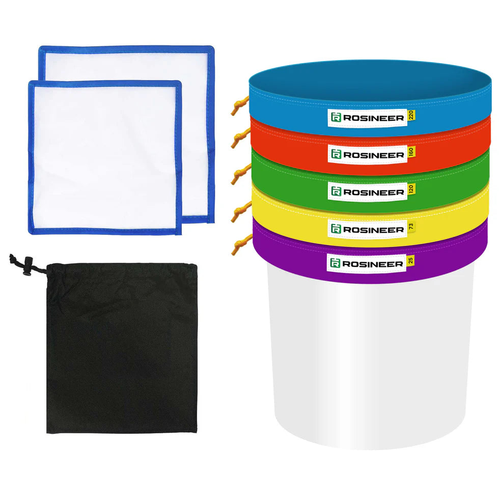 Rosineer Ice Bubble Hash Extraction Filter Bags Set Canvas & Mesh Bags / 5 Gallon
