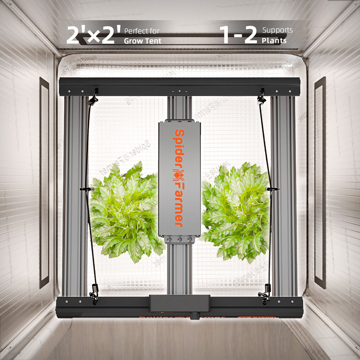 Spider Farmer G1500 Smart LED Grow Light | Bluetooth & WiFi Control