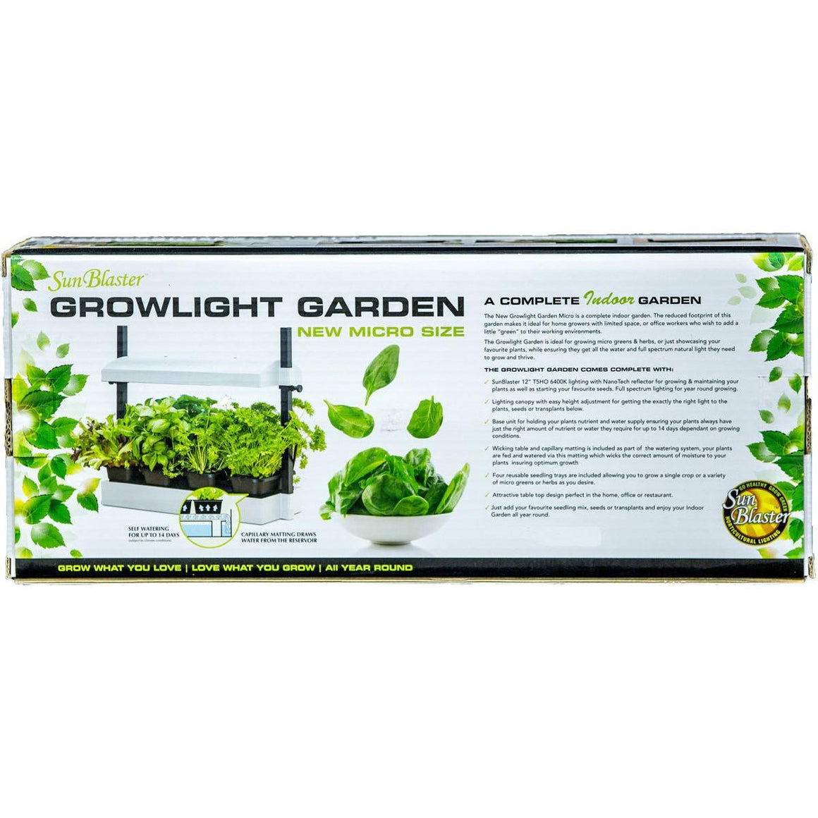 SunBlaster Micro LED Grow Light Garden - White