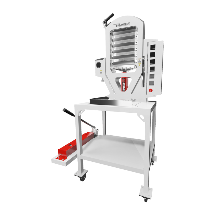Towers Highrise Stacked 25 Ton Rosin Press BVA Hand Pump