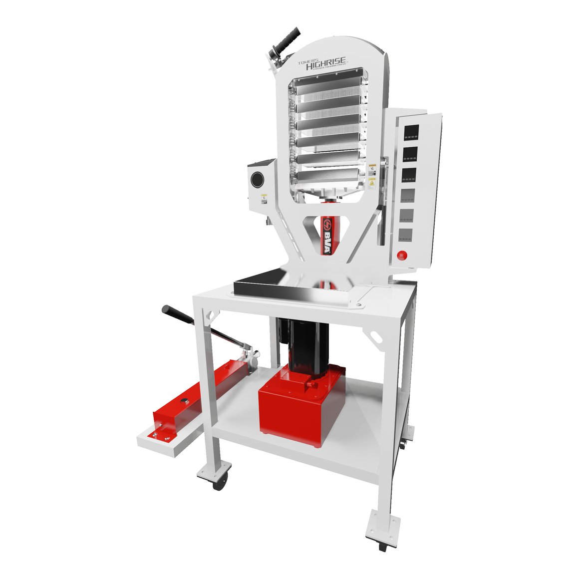 Towers Highrise Stacked 25 Ton Rosin Press Combination BVA Electric/Hand Pump