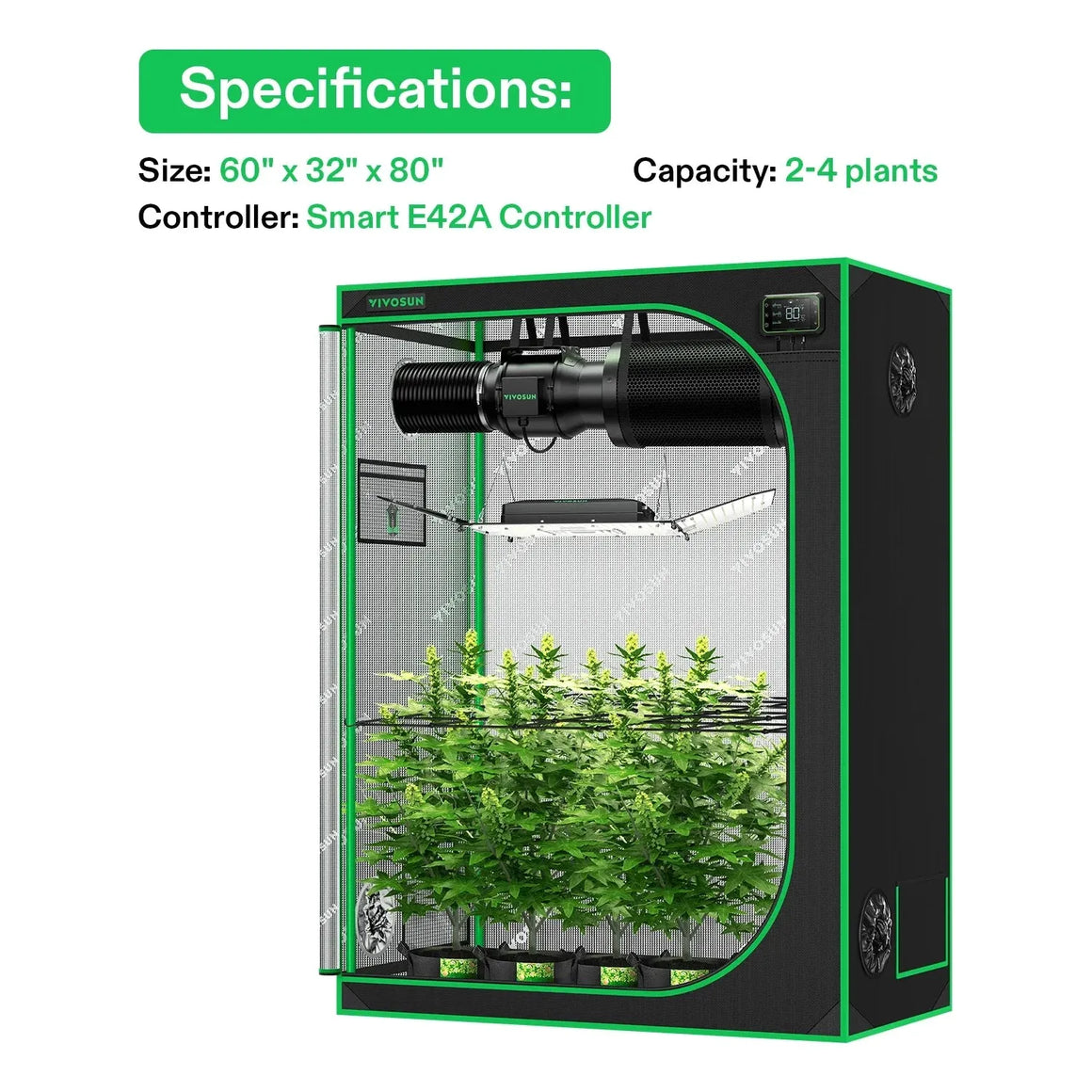 Vivosun  Smart Grow Tent Kit 3 Plant | 2’ x 5’