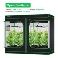 Vivosun Smart Grow Tent Kit 8 Plant | 4’ x 8’