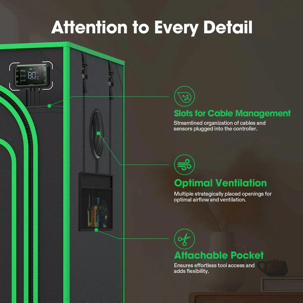 Vivosun Smart Grow Tent Kit Pro 1 Plant | 2’x2’
