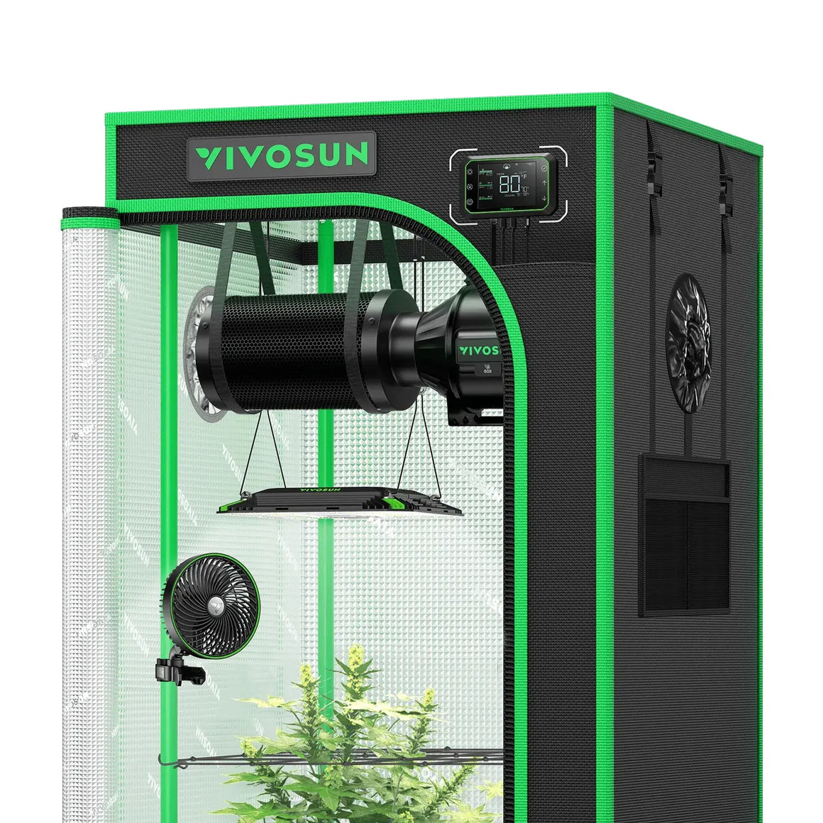 Vivosun Smart Grow Tent Kit Pro 1 Plant | 2’x2’