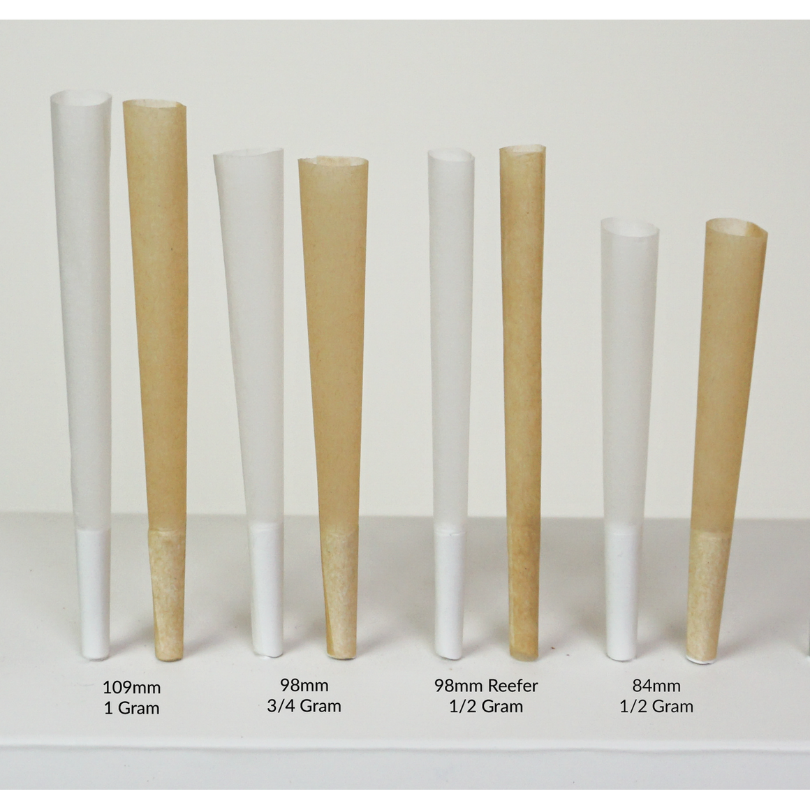 Custom Cones Custom Cones 84mm Pre-Rolled Cones - Unrefined Brown [900 Cones per Box]
