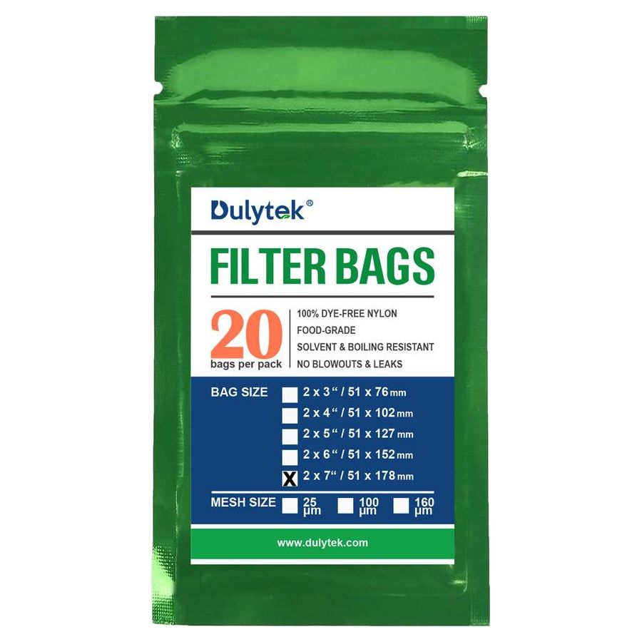 Dulytek Dulytek 160 Micron 2" X 7" Rosin Press Nylon Filter Bags