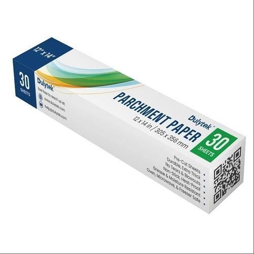 Dulytek 30-Sheet 12" X 14" Pre-Cut Extra Thick Parchment Paper