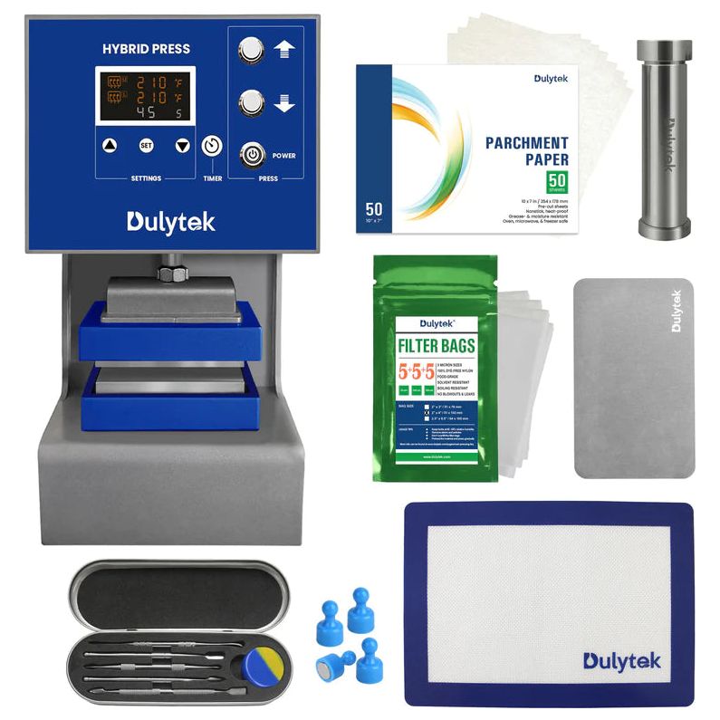 Dulytek Dulytek DW8000 4-Ton Hybrid Rosin Heat Press and Accessories Bundle