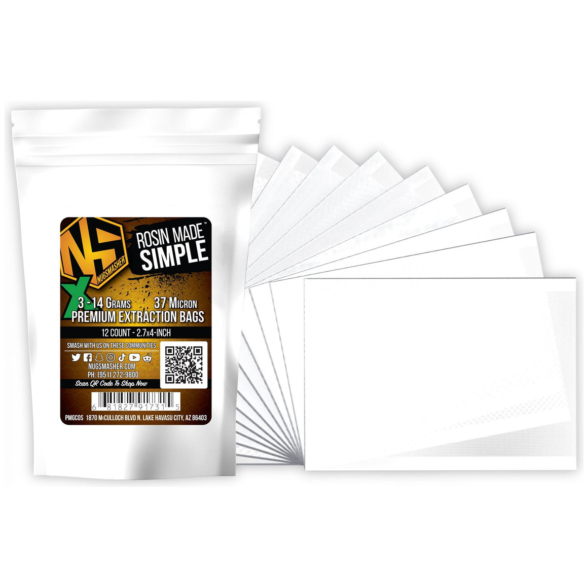 NugSmasher NugSmasher X Extraction Rosin Filter Bags 37 Micron