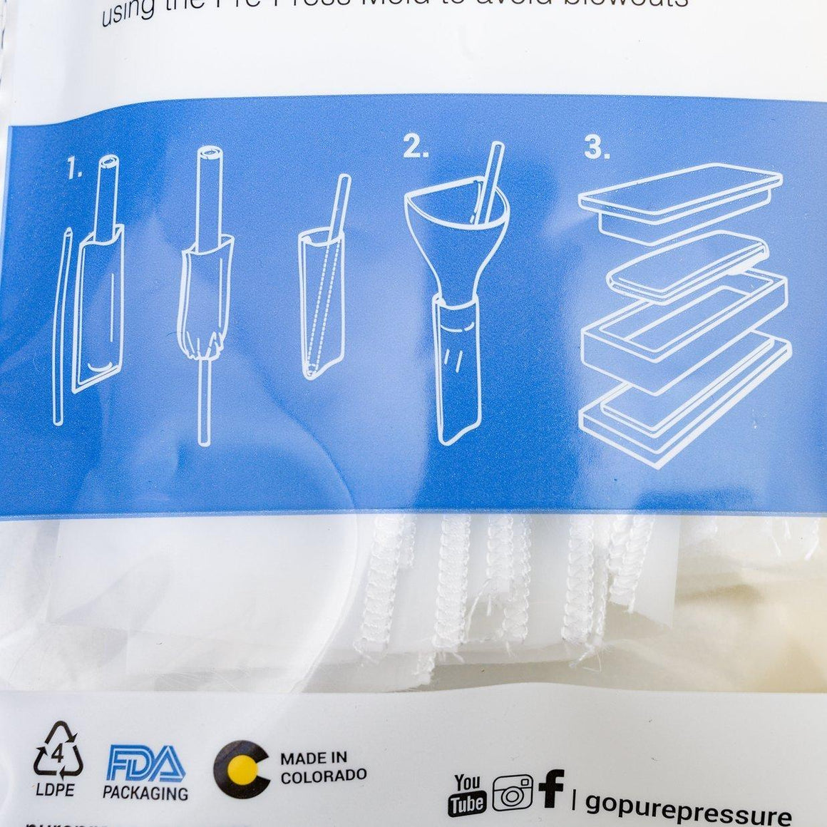 Pure Pressure 25 Micron Rosin Filter Bags Directions